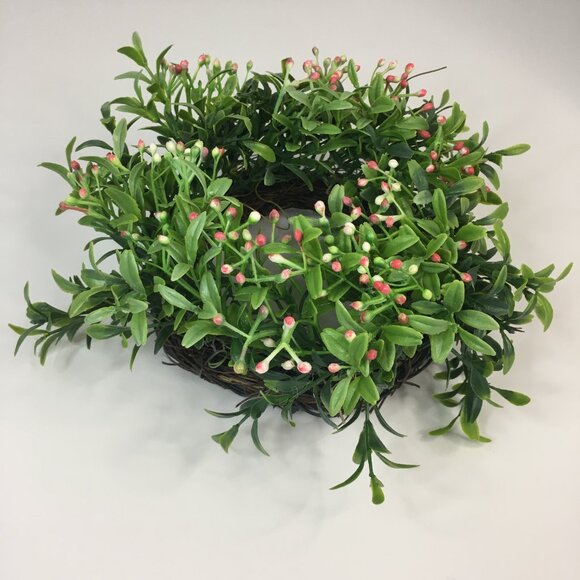 Spring Greenery Home Decor Mini Wreath Table Centerpiece Arrangement - Picture 2 of 13